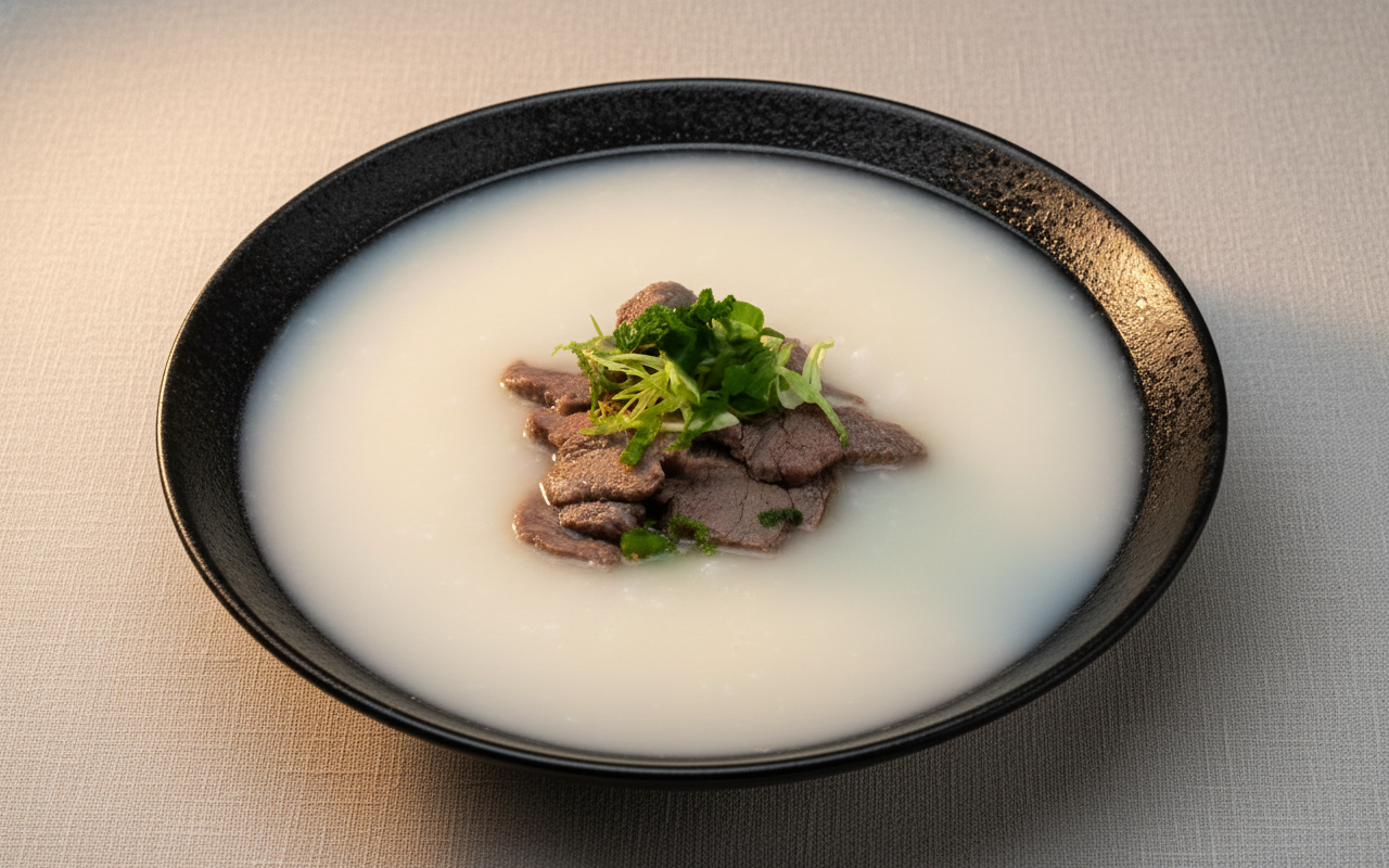 B18. Sliced Beef Congee