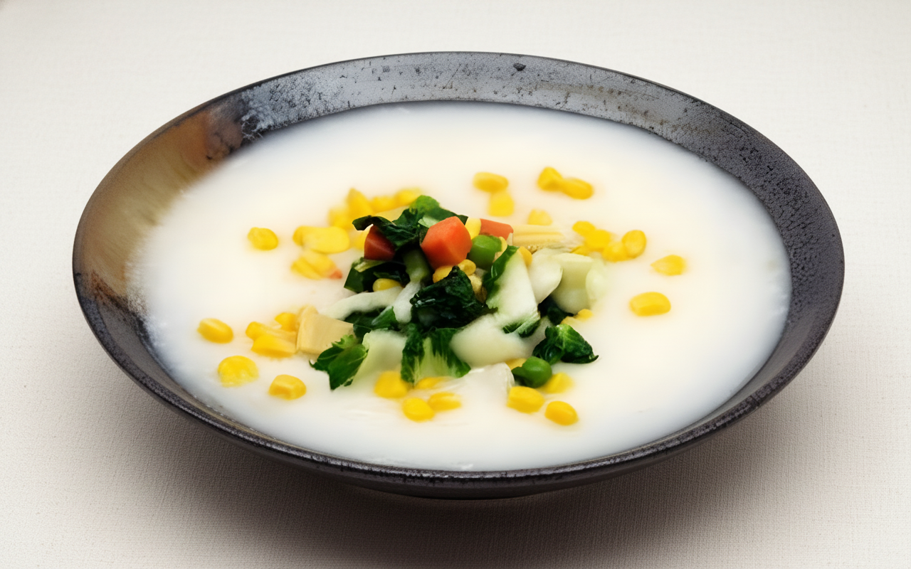 B22. Minced Mixed Vegetables and Corn Congee