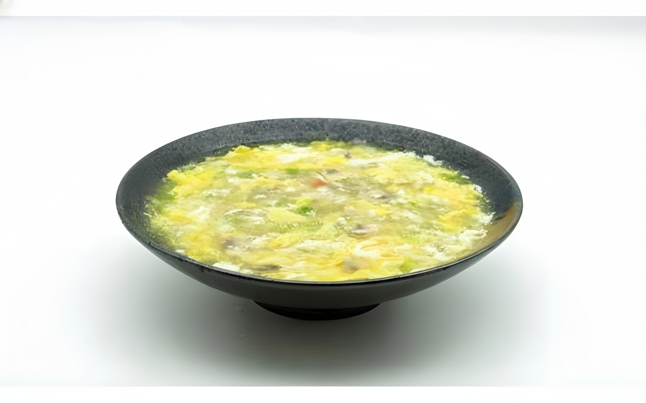 D8. Mushroom with Eggdrop Thick Soup