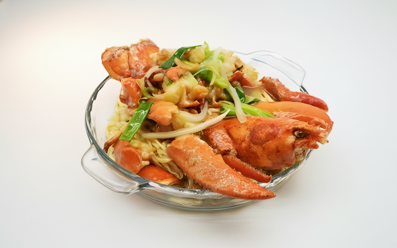 E1. Lobster with Ginger and Green Onion E-Fu Noodle