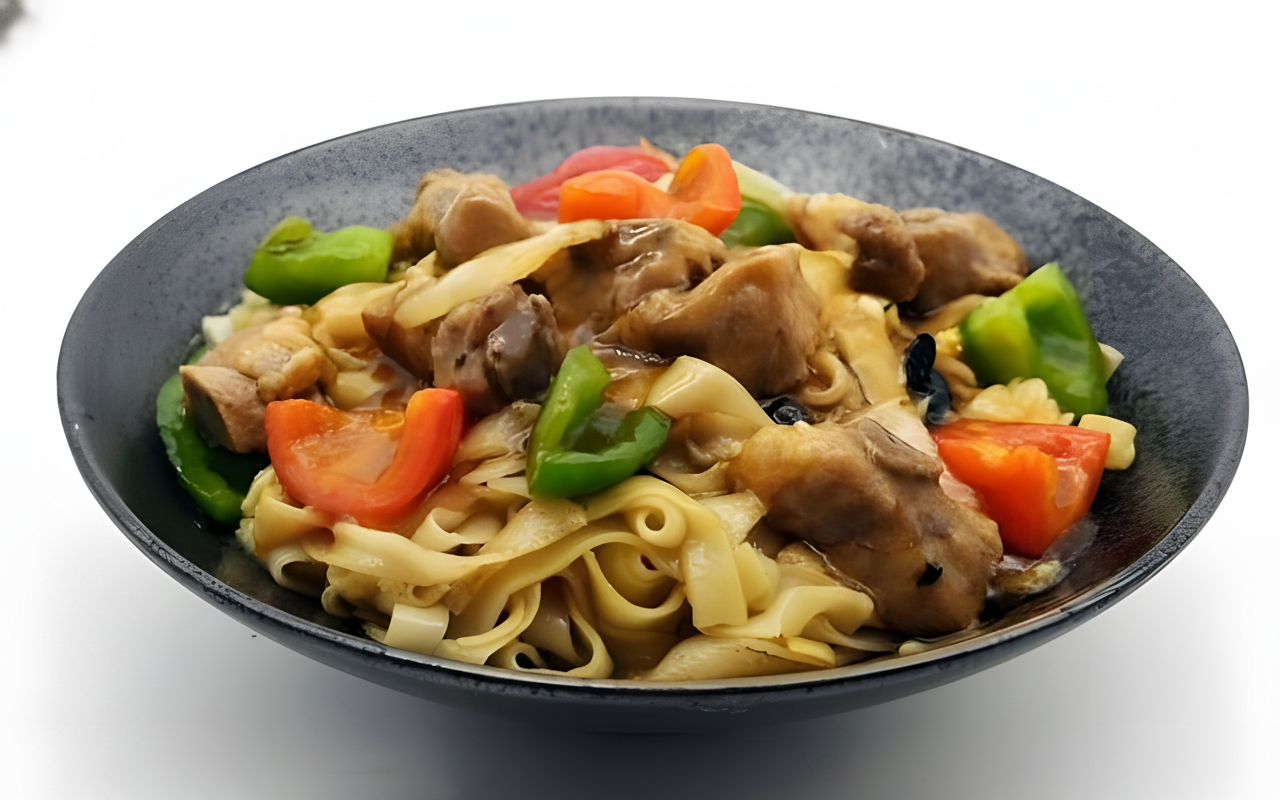 E22. Fried Rice Noodle with Black Bean Sauce