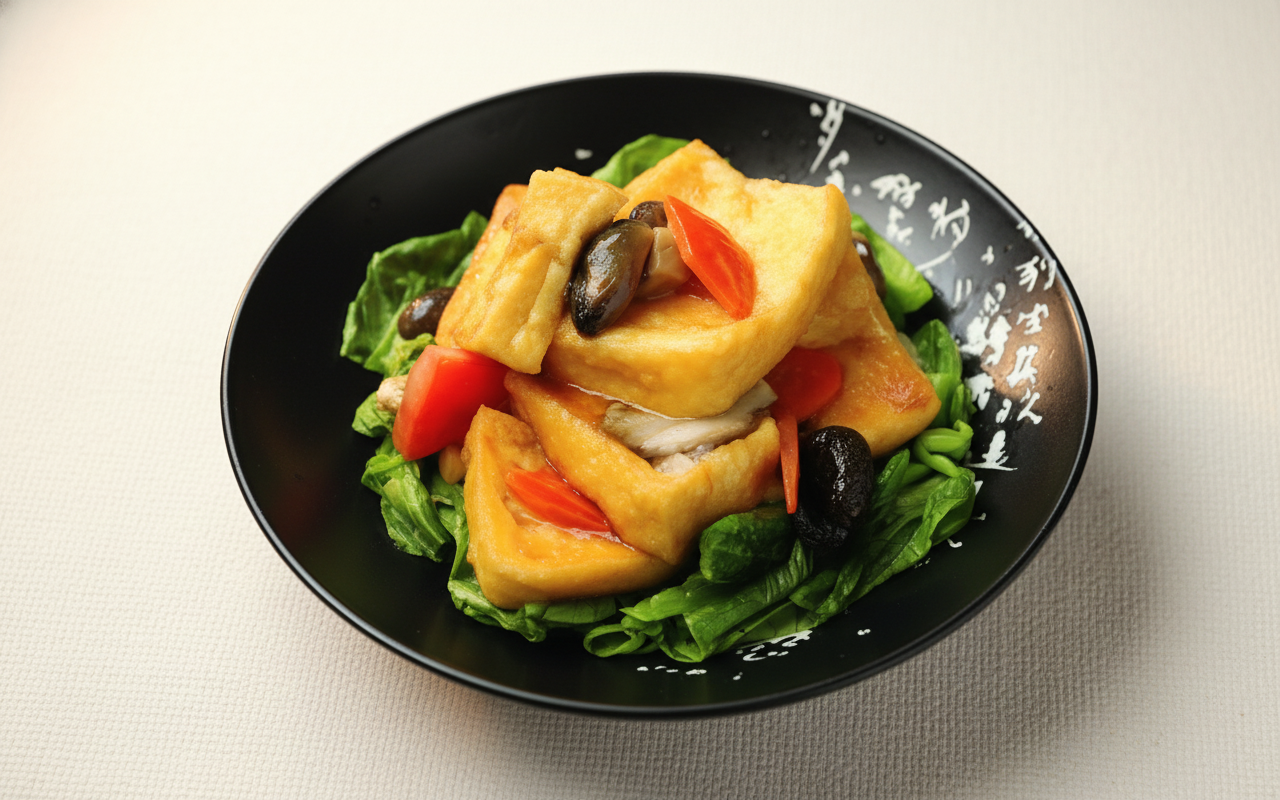K34. Fried Bean Curd with Vegetable