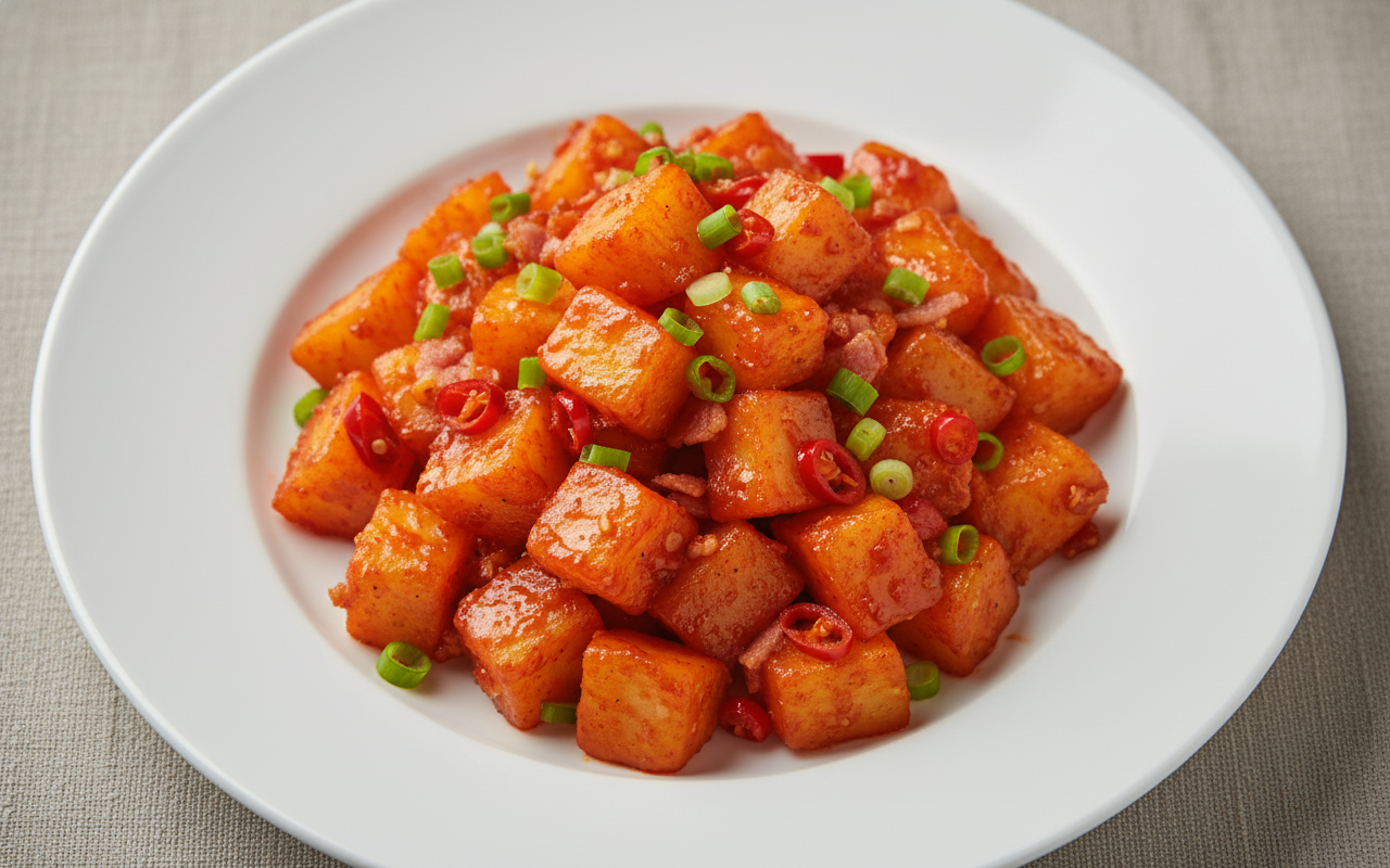 K53. Fried Chilli Turnip Patties