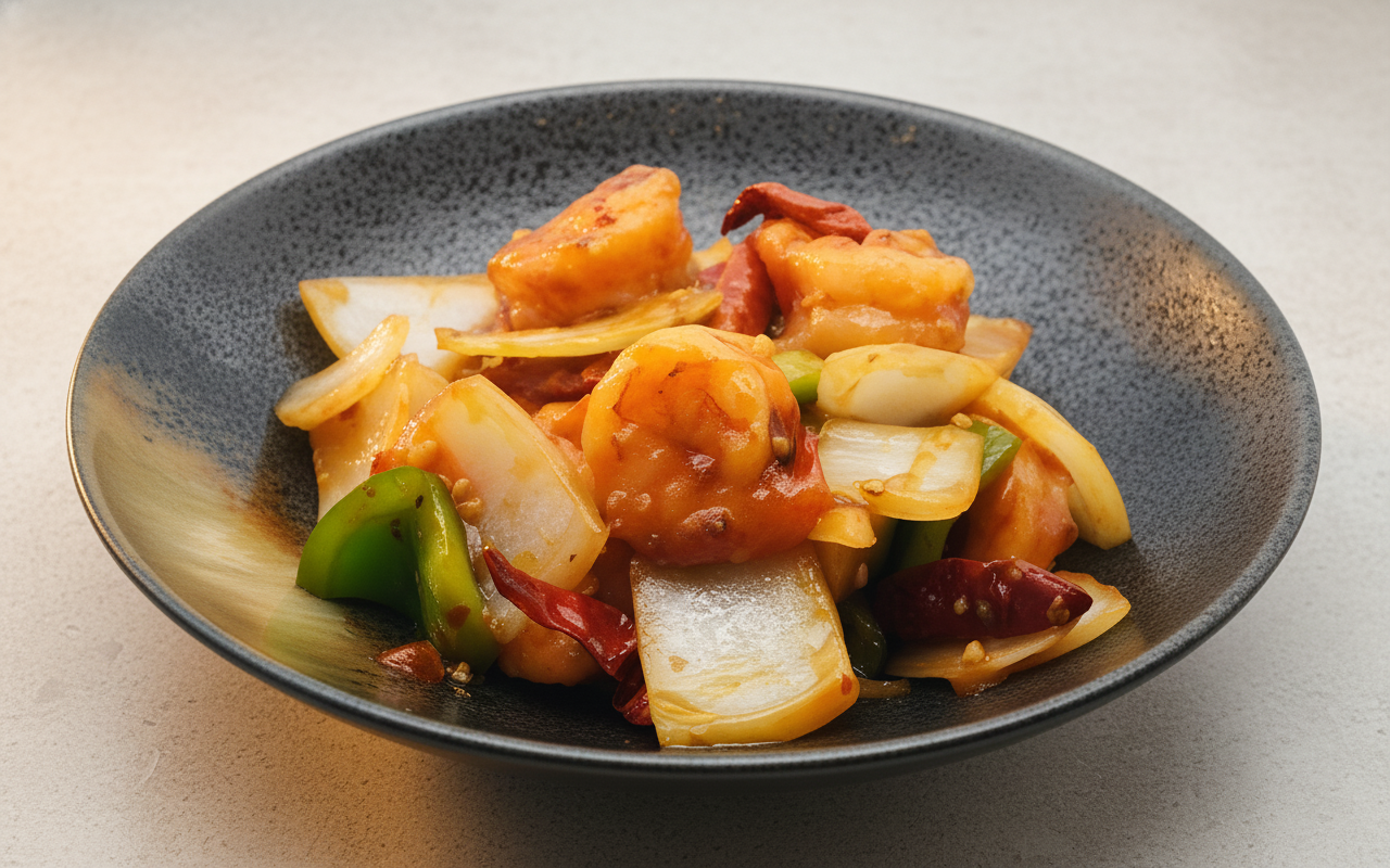 K9. Szechuan Style Prawn